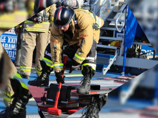 Forcible Entry event at firefighter combat challenge